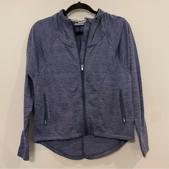 ATHLETA Full Zip Marled Tech Hoodie Jacket - Blue, Size S - Picture 11 of 11